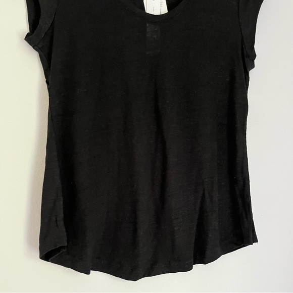 NWT Sanctuary Linen Women's‎ Alma Scoop Neck Short Sleeve Tee in Black Size XS - Picture 8 of 10